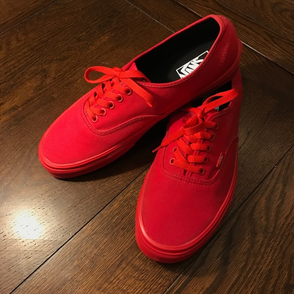 vans authentic red sale